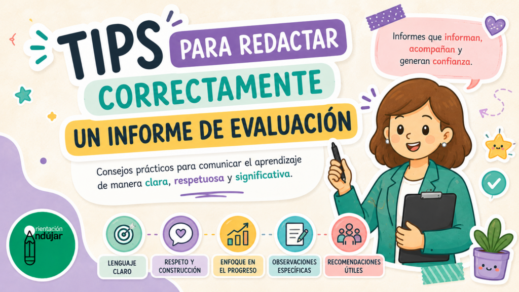 Redactar un buen informe de evaluación es mucho más que poner una calificación final. Un informe bien escrito permite reflejar el progreso del alumnado, orientar a las familias y ofrecer [&hellip;]