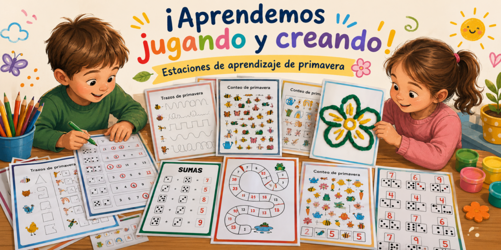 Trazos, conteo, sumas y actividades manipulativas para Infantil y Primaria La primavera es una época perfecta para llenar el aula de color, movimiento y aprendizaje significativo. Por eso he preparado [&hellip;]