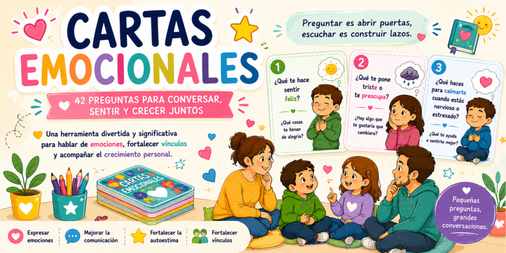 Desde Orientación Andújar os proponemos preguntas abiertas para expresar emociones juntos en familia, ampliar nuestro vocabulario emocional y fortalecer los vinculos entre vosotros. Las emociones forman parte de nuestra vida [&hellip;]