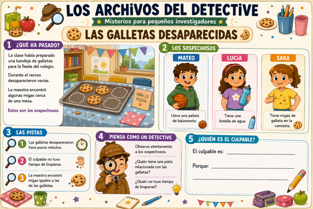 Hoy queremos compartir una colección de actividades que combina lectura, observación, lógica y pensamiento deductivo de una forma divertida y motivadora para el alumnado de Primaria. Se trata de “Los [&hellip;]