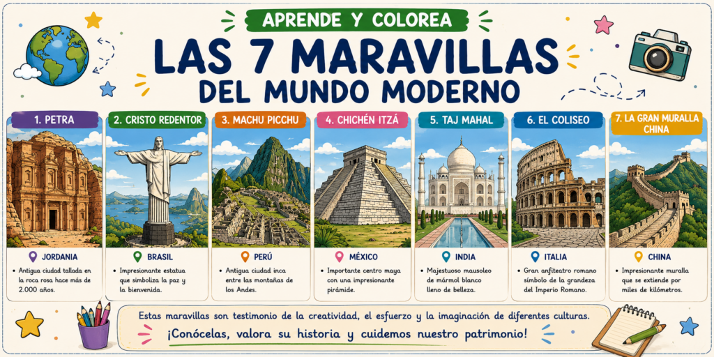 Las 7 Maravillas del Mundo Moderno son una magnífica puerta de entrada para despertar la curiosidad por la historia, la geografía y las grandes civilizaciones de nuestro planeta. Con esta [&hellip;]
