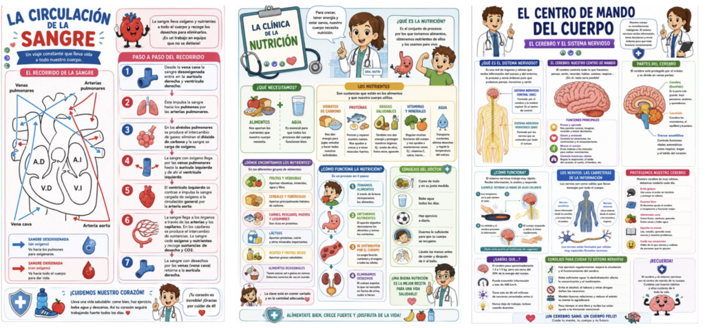 Os traemos una colección de 12 infografías educativas creadas para aprender de forma visual, clara y divertida sobre el cuerpo humano. 🧠❤️🫁�Una colección de 12 infografías educativas creadas para aprender [&hellip;]