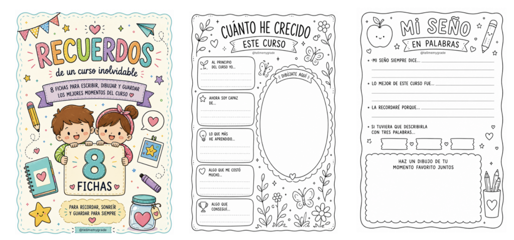 8 fichas para escribir, dibujar y guardar los mejores momentos del año escolar El final del curso es un momento mágico para mirar atrás, celebrar los logros y agradecer todo [&hellip;]