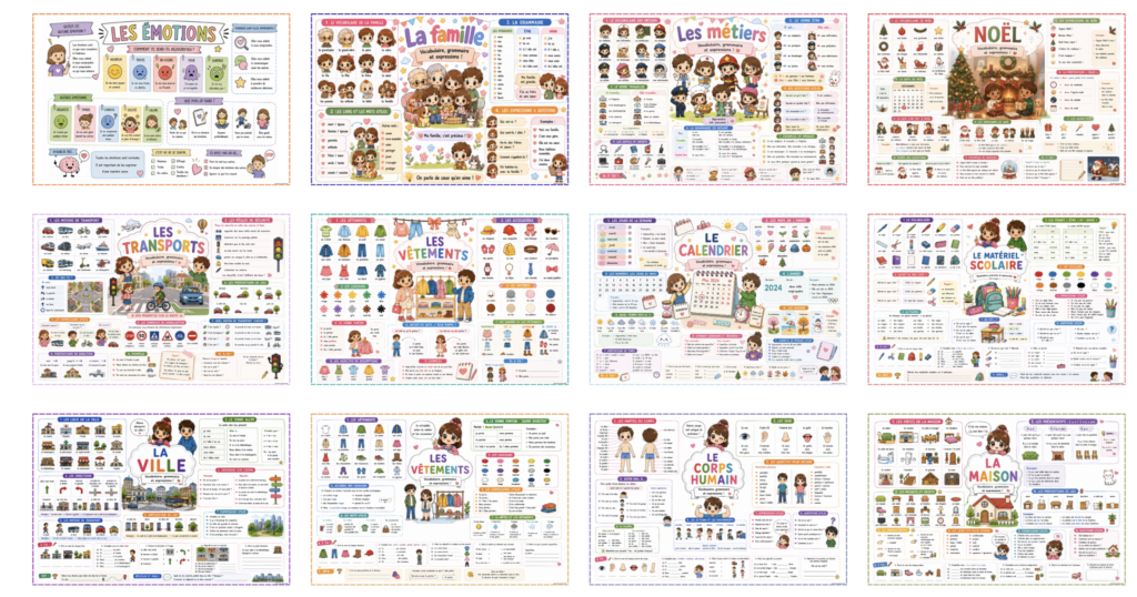 Aprender francés resulta mucho más sencillo cuando los contenidos se presentan de forma visual, organizada y contextualizada. Por ello compartimos esta fantástica colección de mapas visuales en francés, diseñada para [&hellip;]