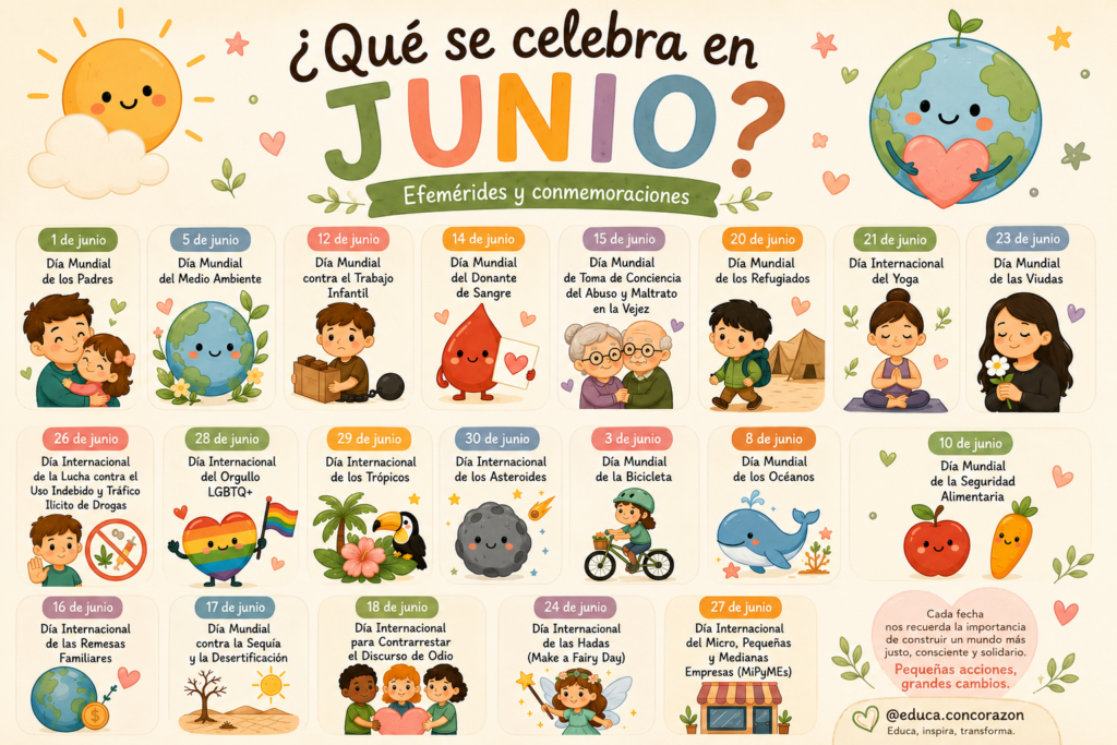 ✨ BIENVENIDO JUNIO: MUCHO MÁS QUE UN MES. Un mes que cogemos los profes con ganas porque acaba el curso pero con pereza por el calor, el caos de las [&hellip;]