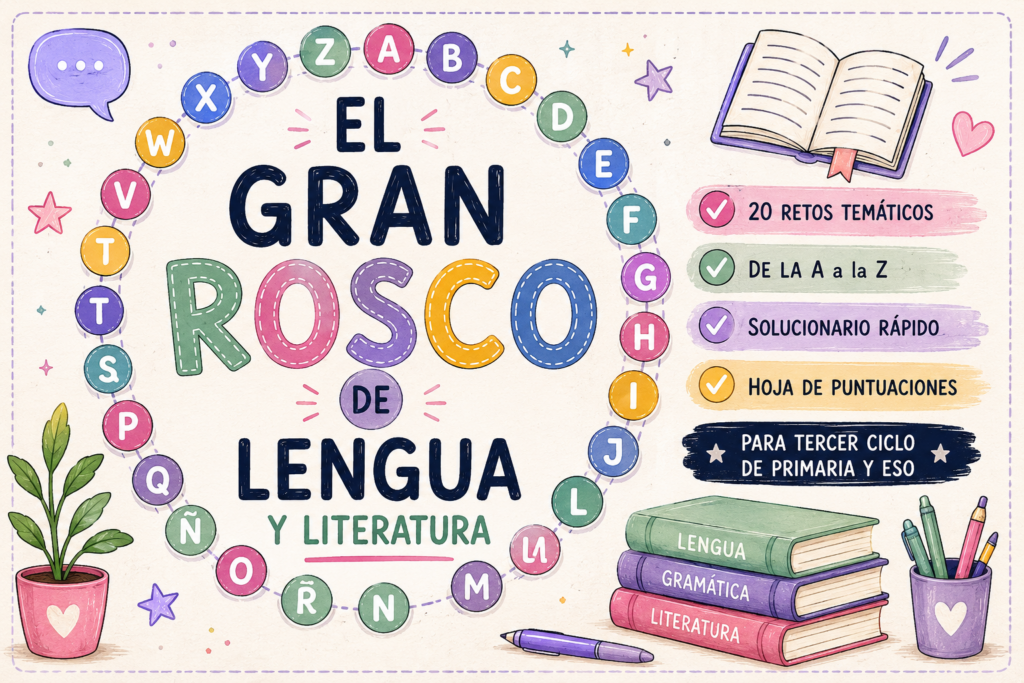 Aprender Lengua y Literatura nunca había sido tan divertido. Hoy compartimos un recurso pensado para transformar el repaso de los contenidos en un auténtico desafío educativo. «El gran rosco de [&hellip;]