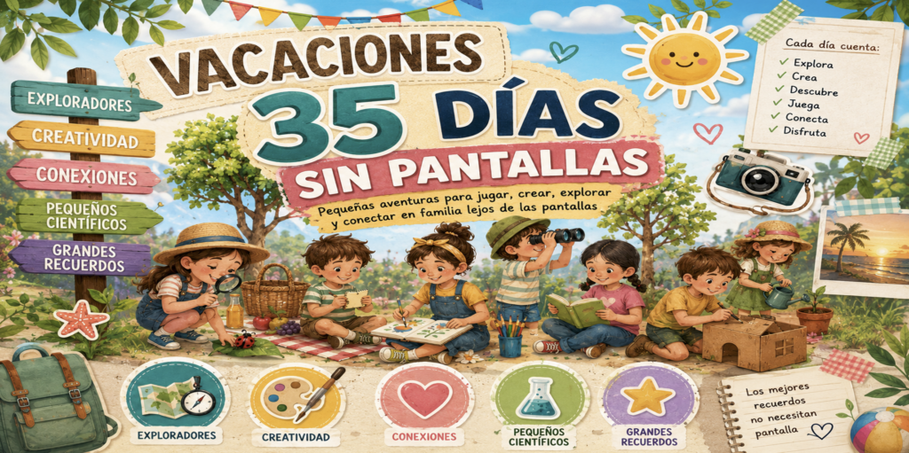 Las vacaciones son el momento perfecto para desconectar… pero no solo del colegio, también de las pantallas. Por eso hoy compartimos un recurso muy especial: «35 días sin pantallas», una [&hellip;]