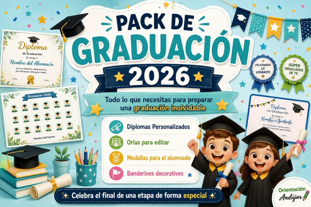 🎓✨ ¡Haz que la graduación de tus peques sea inolvidable! ✨🎓 Hemos preparado un PACK DE GRADUACIÓN para ayudarte a preparar ese día tan especial. Incluye:📸 Orlas para editar.📜 Diplomas [&hellip;]