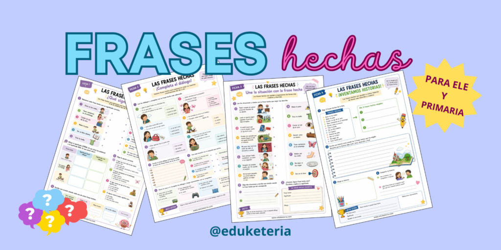 Las frases hechas forman parte del lenguaje cotidiano y ayudan a enriquecer la comunicación, desarrollar la comprensión lectora y ampliar el vocabulario de una forma divertida. En esta colección de [&hellip;]