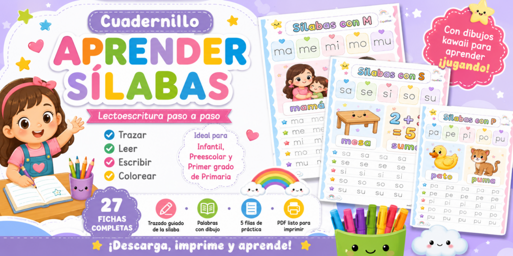 La iniciación a la lectoescritura es uno de los momentos más importantes en el aprendizaje de los niños. Por eso, hoy compartimos un fantástico Cuadernillo para Aprender las Sílabas, un [&hellip;]