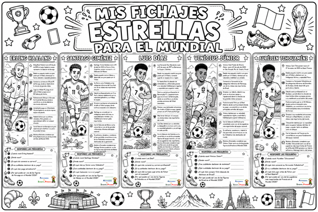 Utilizar la temática del Mundial de Fútbol 2026 para trabajar la comprensión lectora supone una excelente estrategia de motivación, especialmente durante las últimas semanas del curso. El fútbol es un [&hellip;]