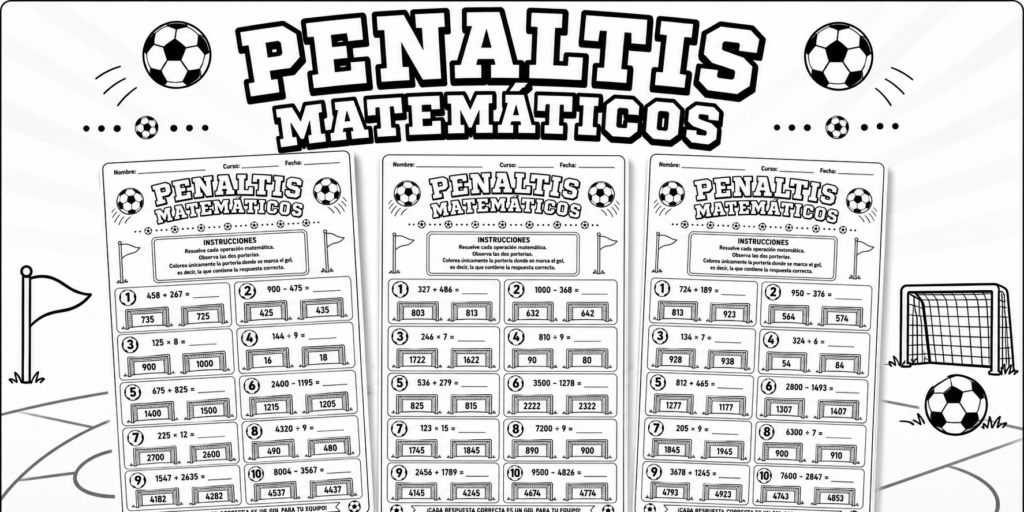 Los juegos y dinámicas inspirados en el deporte son una excelente manera de reforzar el aprendizaje de las matemáticas de forma motivadora. Por ello, compartimos “Penaltis Matemáticos”, una divertida colección [&hellip;]