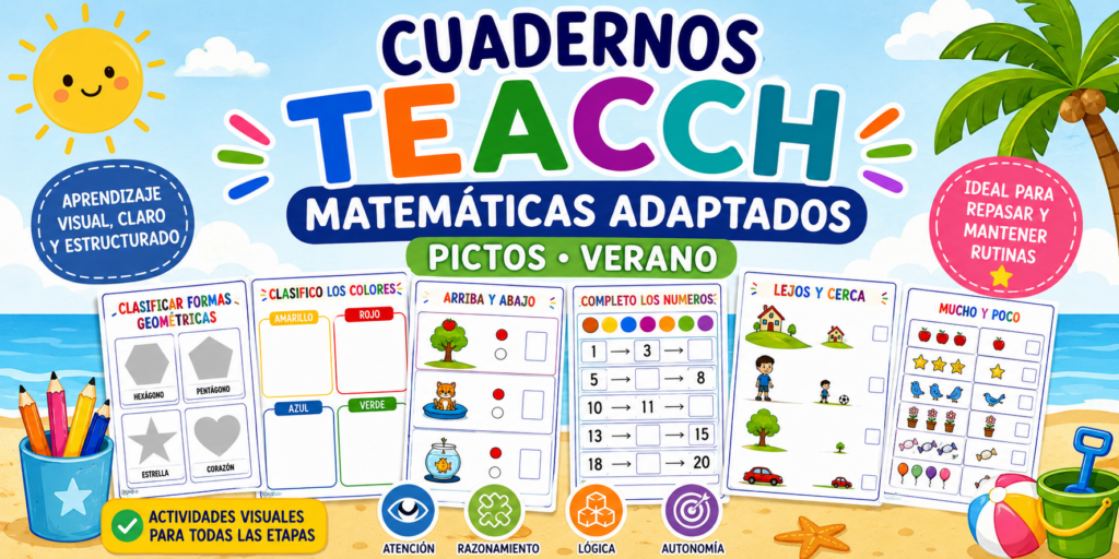 Durante las vacaciones de verano es importante seguir reforzando algunos aprendizajes básicos, pero siempre desde propuestas claras, visuales, accesibles y adaptadas al ritmo de cada niño o niña. Por eso [&hellip;]