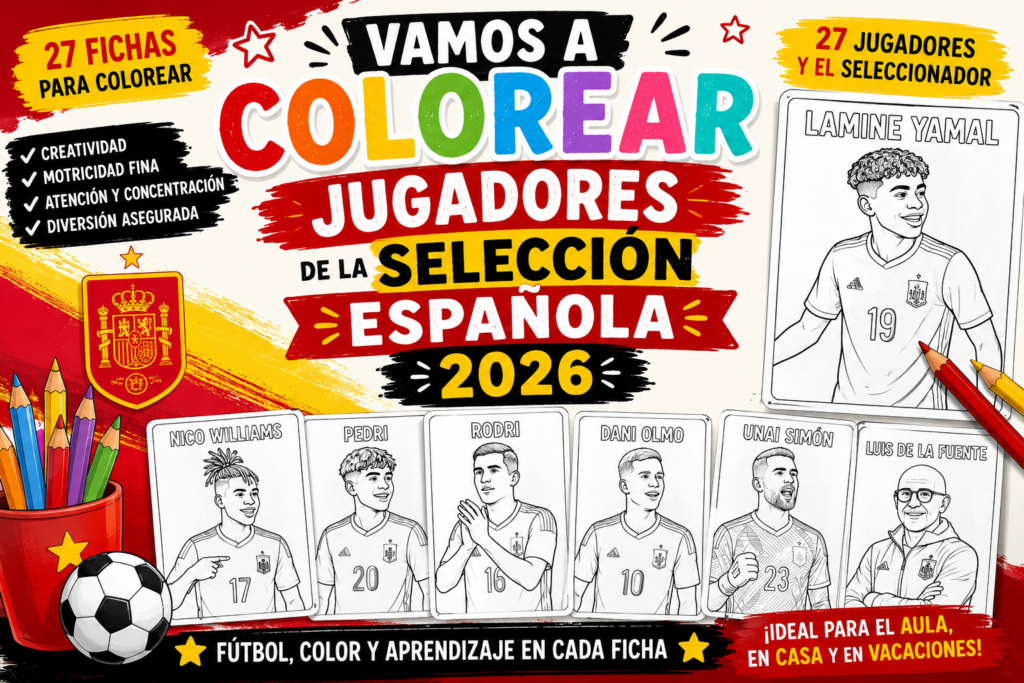 El fútbol vuelve a convertirse en una gran fuente de ilusión para los más pequeños con este divertido cuaderno de láminas para colorear de los jugadores de la Selección Española [&hellip;]
