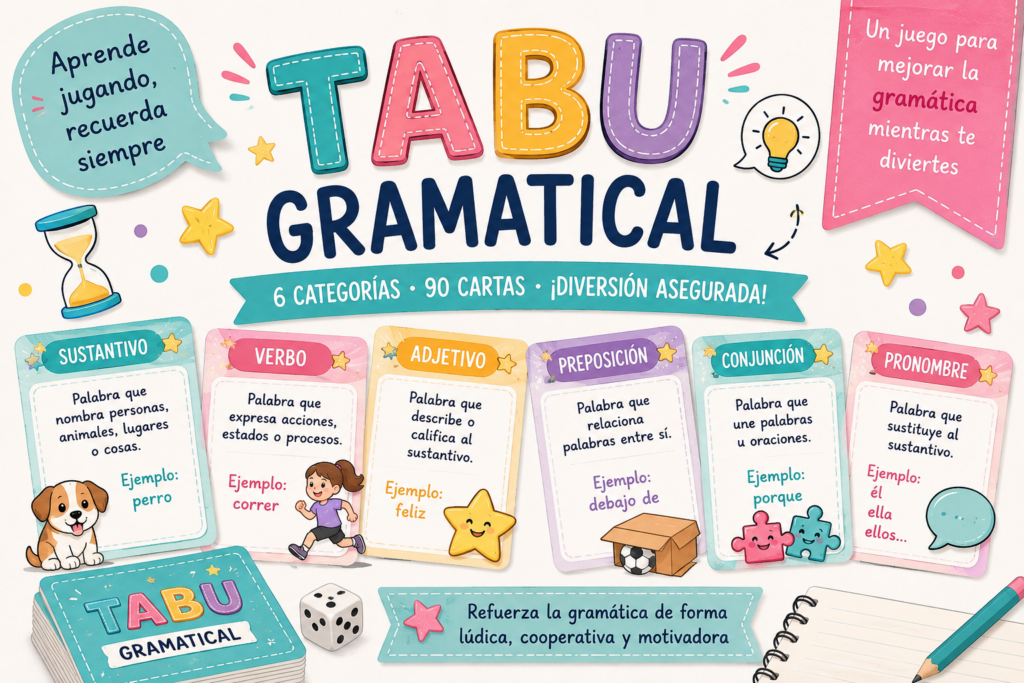 Aprender gramática no tiene por qué convertirse en una sucesión de definiciones, ejercicios repetitivos y análisis escritos. Hoy compartimos un recurso especialmente dinámico para transformar el repaso de Lengua Castellana [&hellip;]