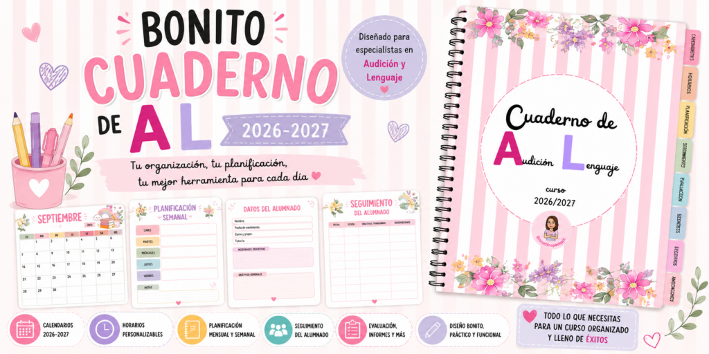 La organización es una de las claves para que el trabajo de los especialistas en Audición y Lenguaje (AL) sea eficaz y permita ofrecer una atención individualizada de calidad a [&hellip;]
