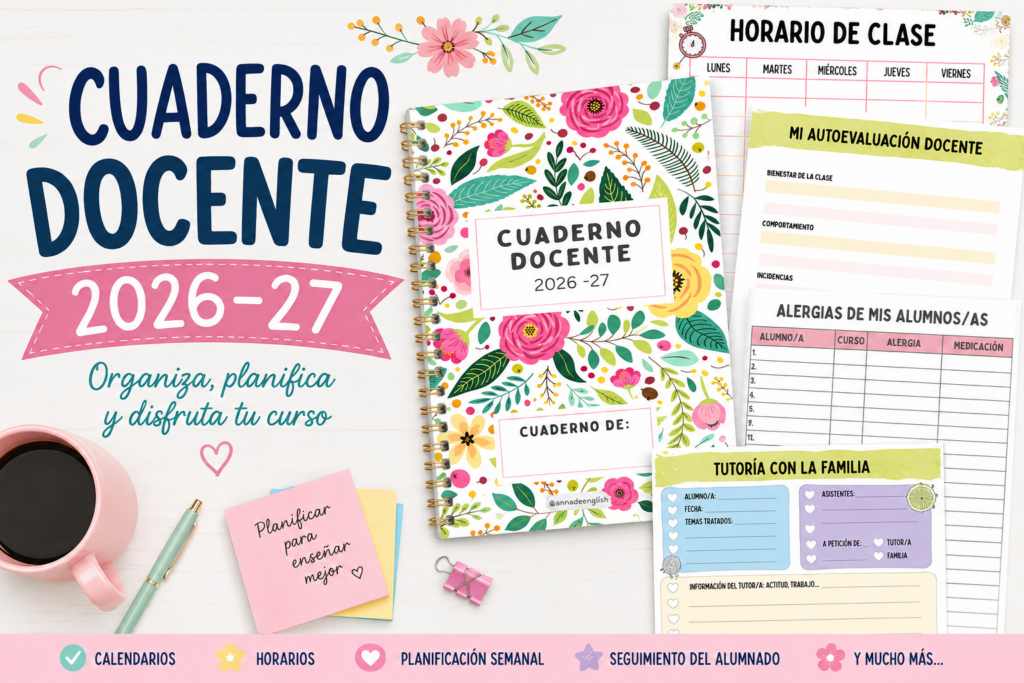 Comenzar un nuevo curso con una buena organización marca la diferencia. Por eso hoy compartimos un completo cuaderno docente para el curso 2026-2027, una herramienta práctica diseñada para ayudar al [&hellip;]