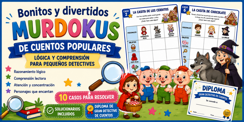 Hoy compartimos un recurso especialmente divertido para trabajar el razonamiento lógico, la atención y la comprensión lectora a partir de personajes que los niños y niñas conocen muy bien: los [&hellip;]