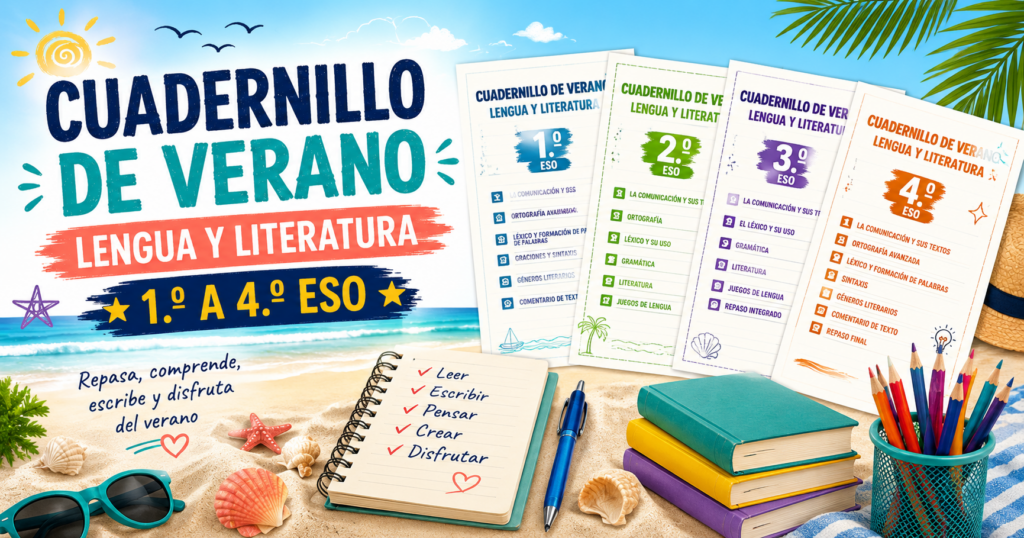 ¿Buscas una forma práctica y entretenida de repasar Lengua Castellana y Literatura durante las vacaciones? Estos cuadernillos de verano para ESO son el recurso perfecto para que el alumnado mantenga [&hellip;]
