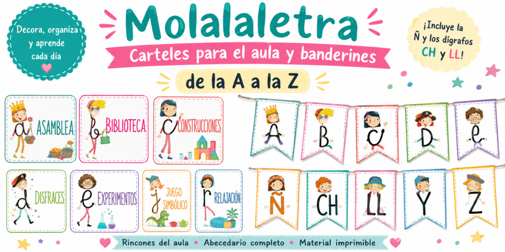 La decoración del aula puede convertirse también en una estupenda herramienta de aprendizaje. Hoy compartimos un material especialmente bonito y visual para preparar nuestras clases: una colección de carteles para [&hellip;]