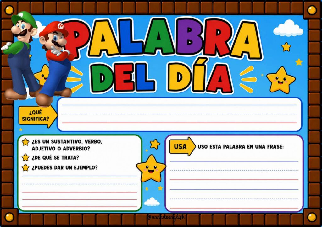 Hoy compartimos un recurso muy especial para convertir dos rutinas sencillas del aula en una actividad mucho más motivadora: “Número del día” y “Palabra del día”, en una divertida edición [&hellip;]