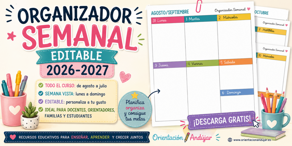 La organización es una de las claves para que el curso escolar transcurra de forma más tranquila y eficaz. Tanto docentes como orientadores, familias y estudiantes necesitan un espacio donde [&hellip;]