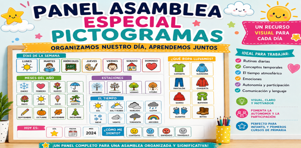 La asamblea es uno de los momentos más importantes de la jornada escolar, especialmente en Educación Infantil y en los primeros cursos de Primaria. Es un espacio para saludarnos, anticipar [&hellip;]