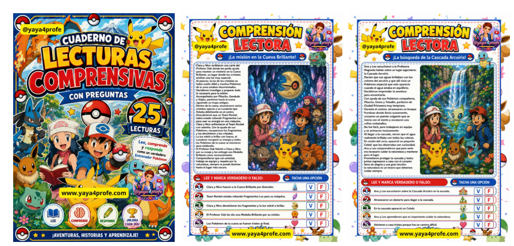 Compartimos un fantástico cuaderno con 25 lecturas comprensivas ambientadas en el universo Pokémon, pensado para motivar al alumnado a leer, comprender y responder a diferentes cuestiones de una forma mucho [&hellip;]