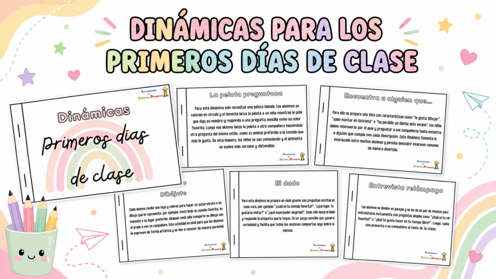 Los primeros días de clase son fundamentales para crear un buen clima de aula, ayudar al alumnado a conocerse y conseguir que todos se sientan parte del grupo. Por eso [&hellip;]