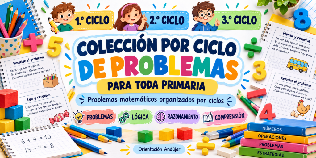 Hoy compartimos un material especialmente práctico para trabajar uno de los aprendizajes que más necesita práctica continuada en Matemáticas: la resolución de problemas. Se trata de una completa colección de [&hellip;]