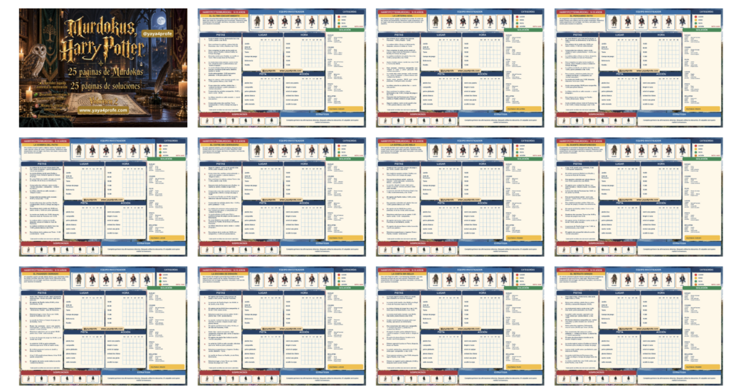 Si en clase tenemos fans de Harry Potter y además queremos trabajar el razonamiento lógico de una forma diferente, este material les va a encantar. Hoy compartimos una completa colección [&hellip;]