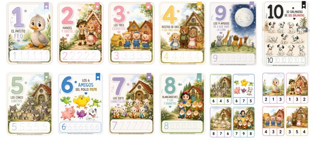 🔢✨ NÚMEROS DE CUENTO ✨📚 ¿Existe una forma más bonita de aprender los números que hacerlo de la mano de nuestros cuentos favoritos? 🥰 Hemos creado este material para trabajar [&hellip;]