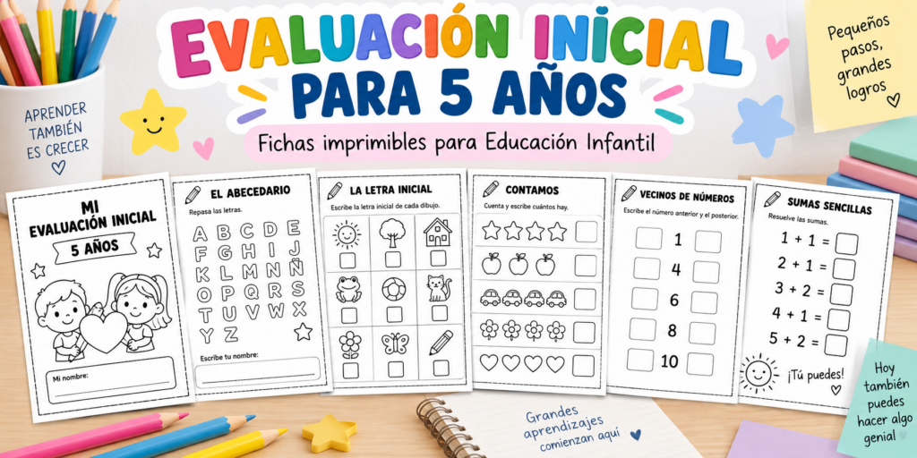 El comienzo de curso es un momento clave para observar, conocer y valorar qué aprendizajes tiene adquiridos nuestro alumnado. Por ello, compartimos esta Evaluación Inicial para 5 años, un completo [&hellip;]