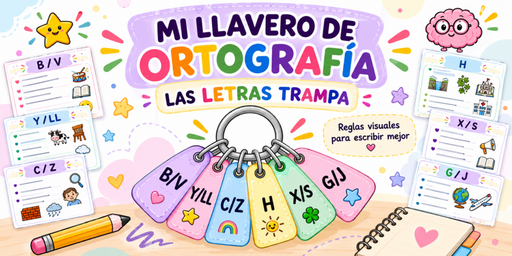 Aprender ortografía puede resultar mucho más sencillo cuando el alumnado dispone de apoyos visuales claros, breves y fáciles de consultar. Por eso, hoy compartimos “Mi llavero de ortografía: Las letras [&hellip;]