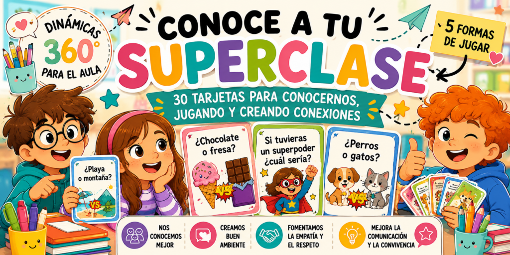 Los primeros días de clase son fundamentales para crear vínculos, favorecer la convivencia y conseguir que el alumnado se sienta cómodo dentro del grupo. Por eso, hoy compartimos un recurso [&hellip;]