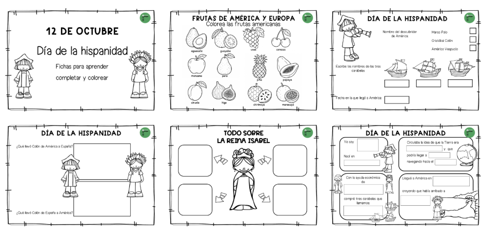 Hoy os compartimos un nuevo material para trabajar en clase con motivo del 12 de octubre, Día de la Hispanidad. Se trata de una colección de fichas sencillas y visuales [&hellip;]
