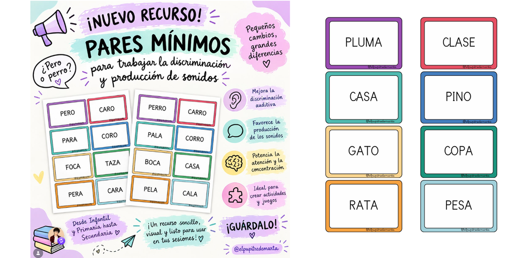 🗣️✨ ¡NUEVO MATERIAL PARA TUS SESIONES DE AL! ¿PERO o PERRO? ¿PARA o PALA? ¿CARO o CARRO? 👀 A veces, un solo sonido puede cambiar completamente una palabra… y ahí es donde [&hellip;]