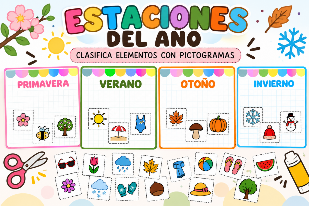 Aprender a observar, comparar y clasificar es mucho más sencillo cuando los conceptos se presentan de manera visual. Por eso, hoy compartimos un recurso manipulativo pensado para trabajar las cuatro [&hellip;]