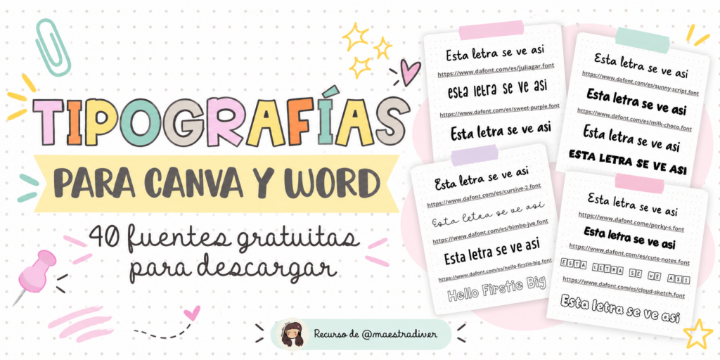 Cuando diseñamos fichas, carteles, portadas, horarios o cualquier otro material para el aula, la tipografía puede cambiar por completo el resultado. Una buena fuente no solo hace que el recurso [&hellip;]
