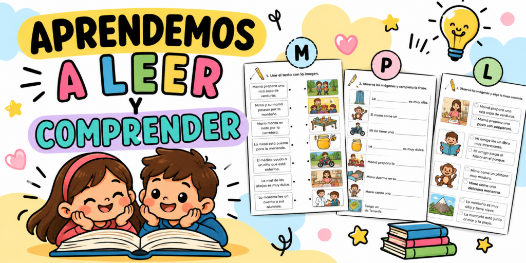 ¡Hoy compartimos un recurso fantástico para acompañar a nuestros pequeños lectores en sus primeros pasos hacia una lectura comprensiva! Se trata de «Aprendemos a leer y comprender», un completo cuaderno [&hellip;]