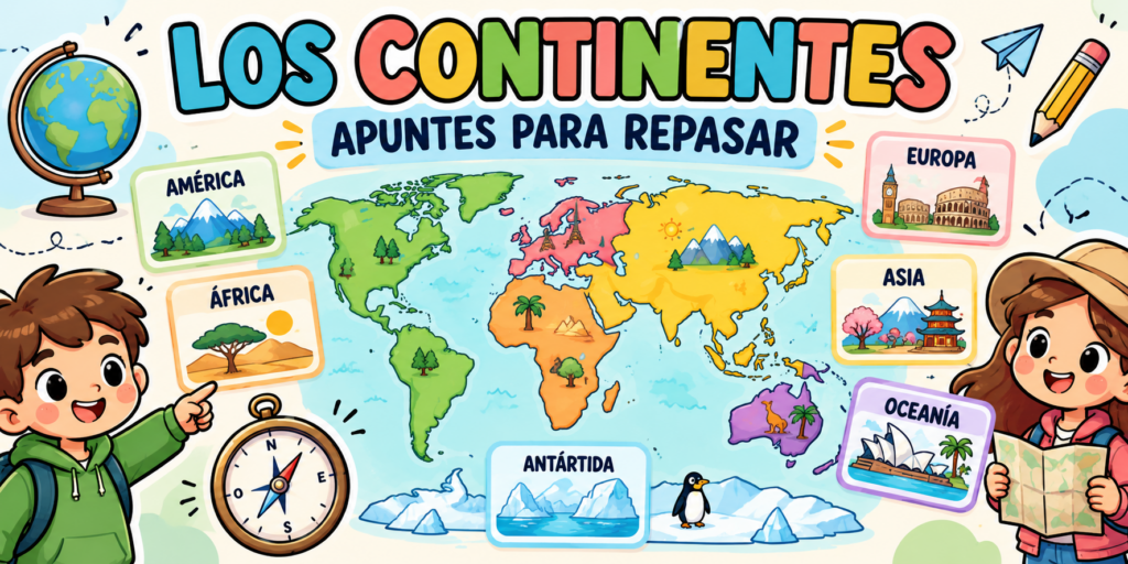 Los Apuntes para Repasar los Continentes son un recurso educativo para conocer mejor la geografía de nuestro planeta. A través de explicaciones sencillas y materiales visuales, los niños podrán identificar [&hellip;]
