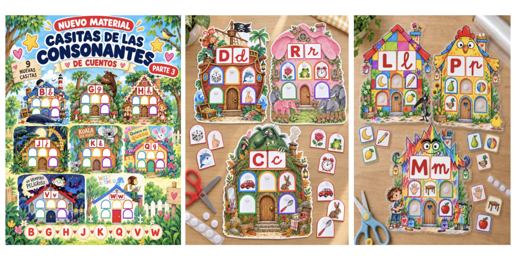 🏠 Casitas de los cuentos para trabajar todo el abecedario Hoy compartimos un recurso precioso, visual y muy motivador para trabajar las letras del abecedario en Educación Infantil y primeros [&hellip;]