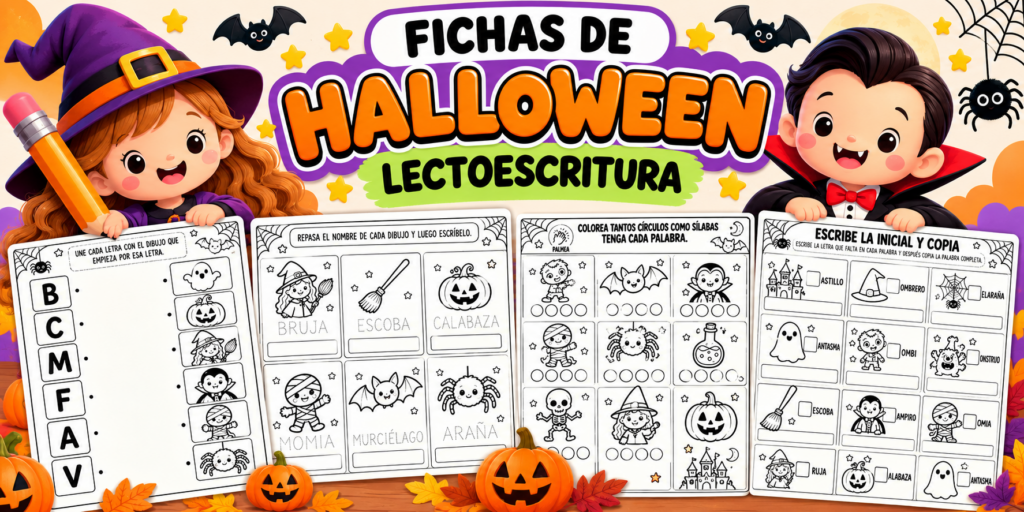 Halloween es una ocasión perfecta para trabajar la lectoescritura de una forma divertida, motivadora y visual. Aprovechando el interés que despiertan las brujas, los fantasmas, los murciélagos y las calabazas, [&hellip;]