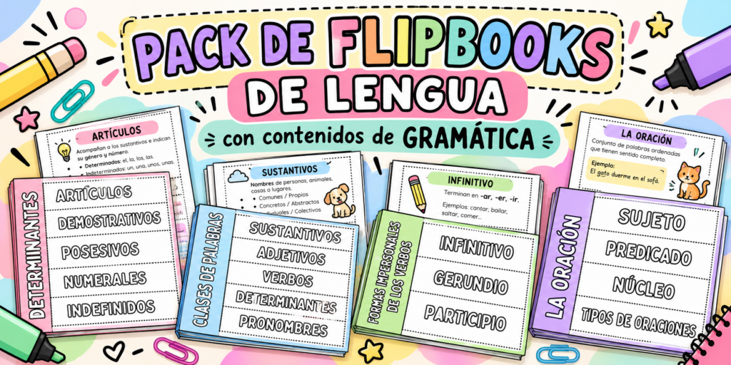 📚 Pack de flipbooks de Lengua: repasamos los contenidos de gramática de forma visual y manipulativa ¡Hoy compartimos un recurso estupendo para repasar los principales contenidos de Lengua Castellana de [&hellip;]