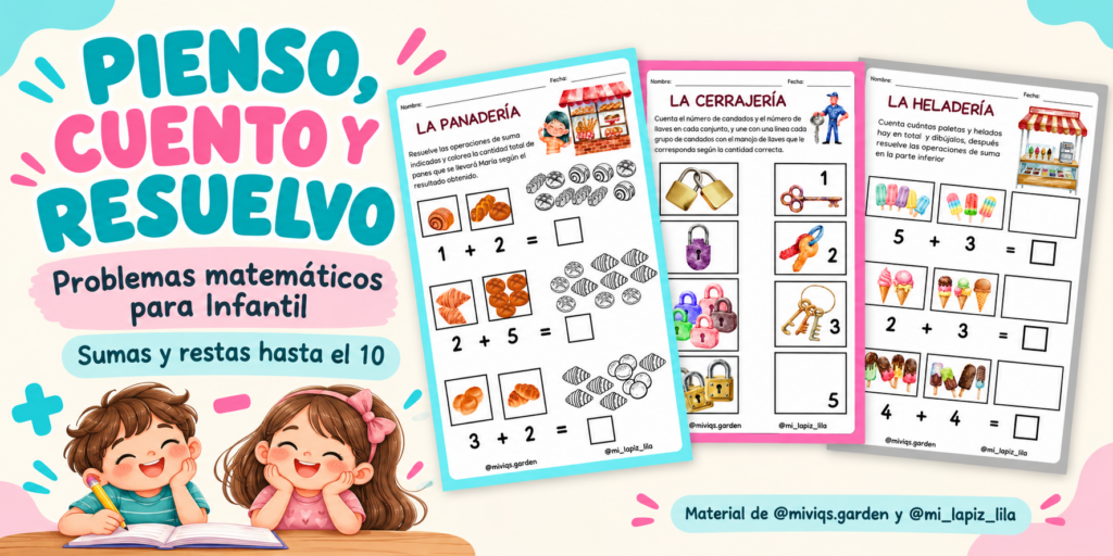 Las matemáticas también se aprenden a través de pequeñas historias, dibujos y situaciones cercanas. Hoy os presentamos un cuadernillo de problemas matemáticos para Educación Infantil creado por @miviqs.garden y @mi_lapiz_lila, [&hellip;]
