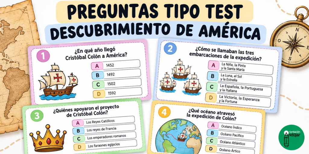 Aprender Historia también puede convertirse en una actividad dinámica y participativa. Este recurso propone una colección de tarjetas tipo concurso sobre el descubrimiento de América, especialmente pensadas para trabajar y [&hellip;]